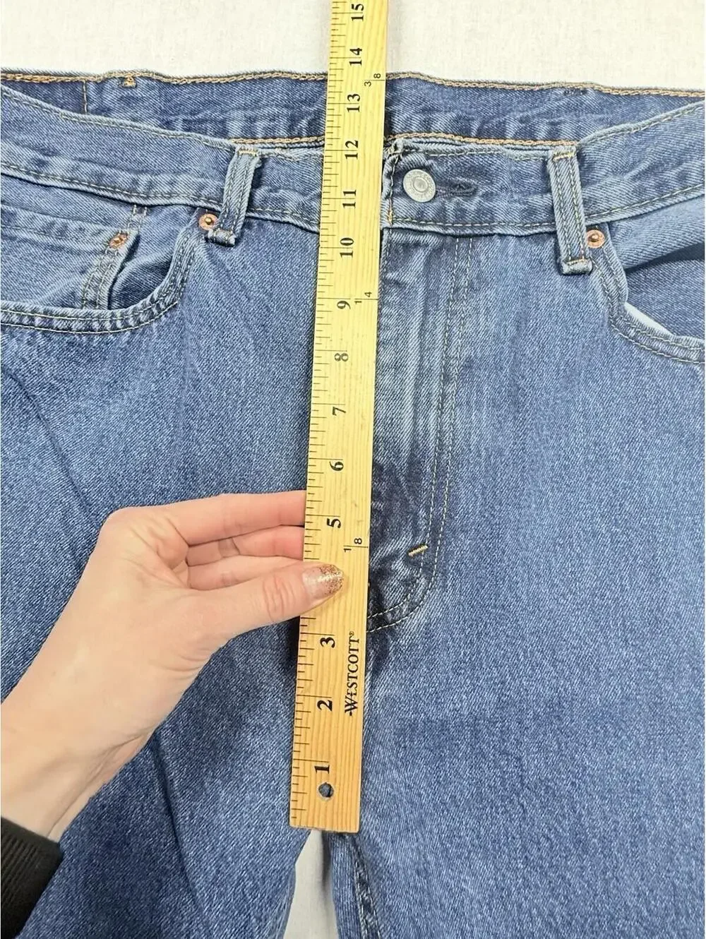 Levi 505 Jeans Mens 38X34 (36x31.5) Blue Medium Cotton Western Straight Leg EUC‎